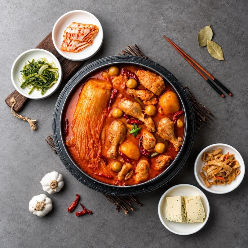 {민병선식당}, {묵은지닭볶음탕 밀키트 2종}