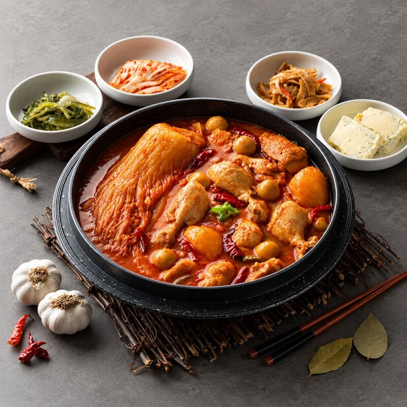 {민병선식당}, {묵은지닭볶음탕 밀키트 2종}